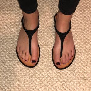 Size 10 Black Thong Sandals
